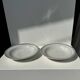Set of 2 blue deep plates, Saint Amand earthenware, La Baule model, hand painted