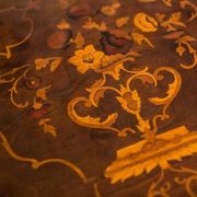French Louis XV Style Walnut Marquetry Commode, 1950s