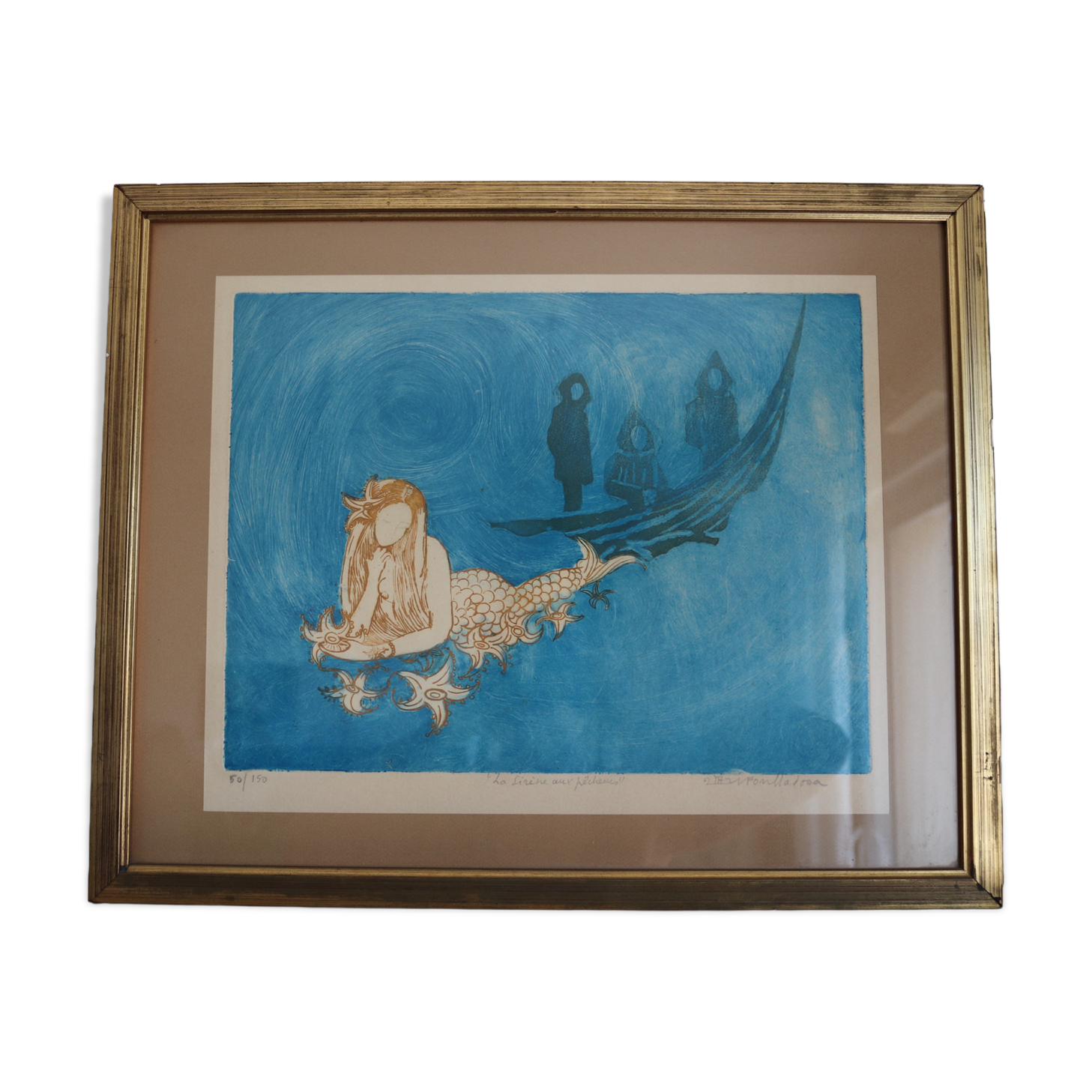 Numbered engraving "The Siren to the Fishermen" – Jean-Henri Fonlla