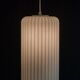 Large Italian architectural pendant loght in opaline glass - Attributed to Arredoluce.