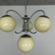 Lampe suspendue chromée art déco