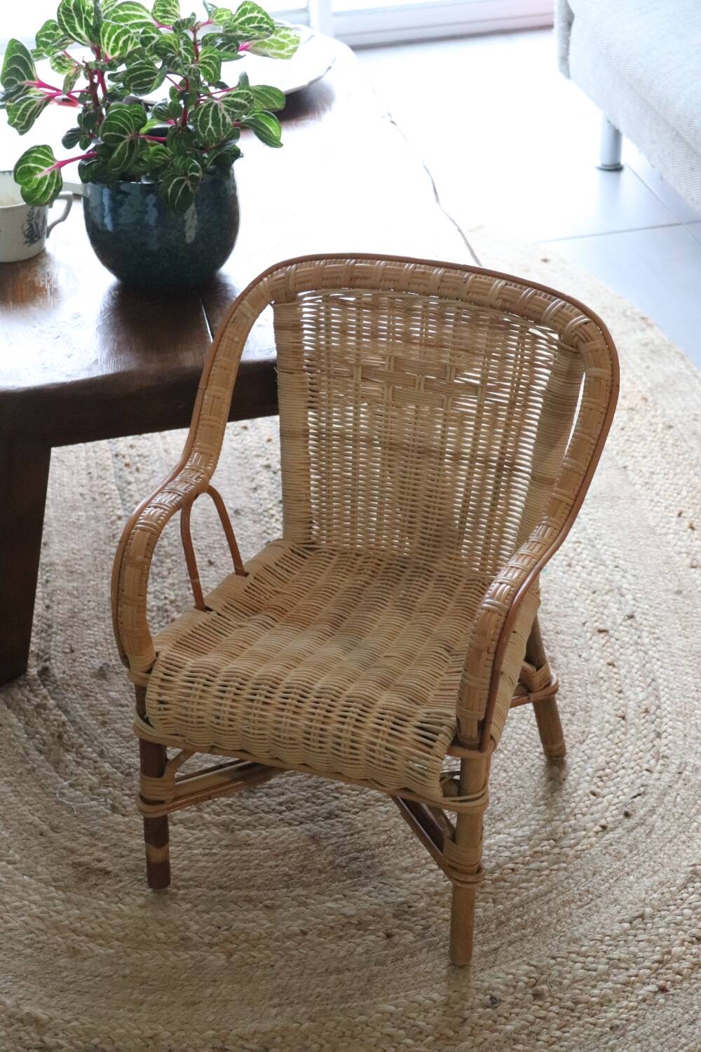 Children's rattan armchair