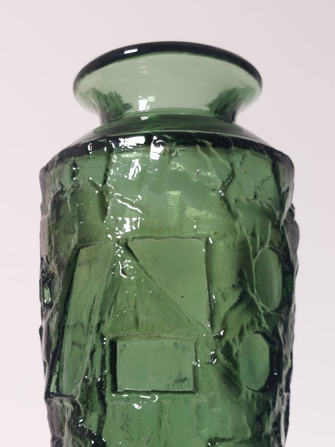 Vintage Mid Century Glass Vase by Augusstson Ruda Glasbruk