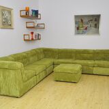 Mid-century corduroy modular sofa, 1970s