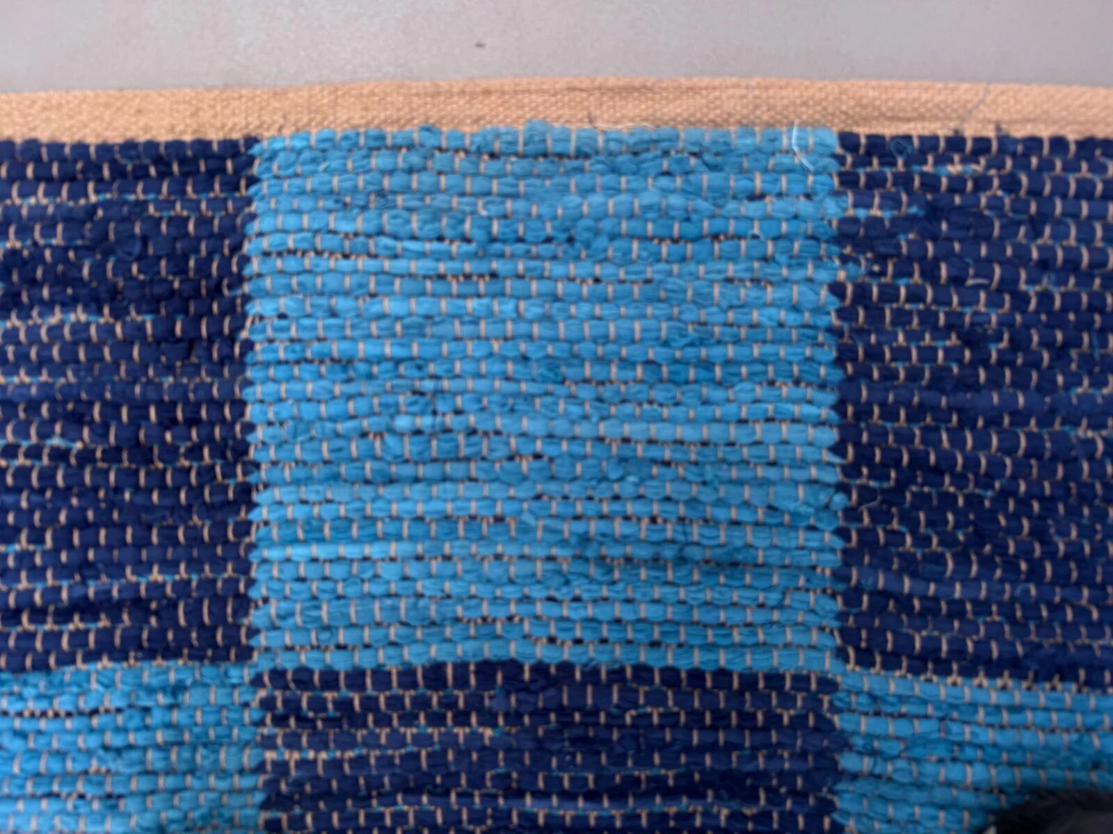 Vintage Swedish style 315x330 cm Square, Checkerboard Chindi Rug, Schackruta