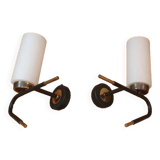 Pair of Arlus Lunel wall lights, 1960