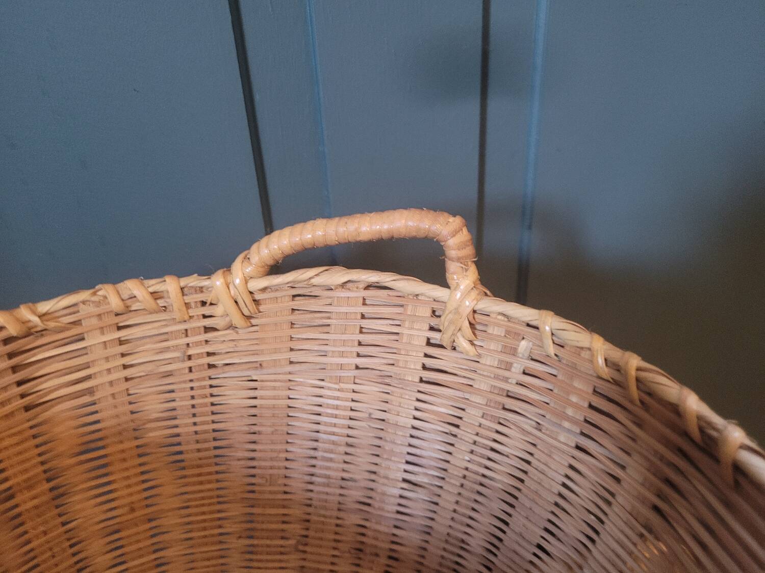 Vintage rattan basket