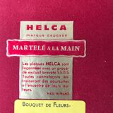 Tableau bouquet de fleur de Van Es en emaux plaque Helca