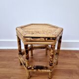 Vintage bamboo stool, plant stand
