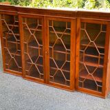Large English bookcase in solid wood, 19th century