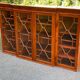 Grande bibliothèque anglaise en bois massif XIXème