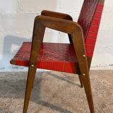 Compas Feet Armchair in the Style of Pierre Cruege, France, 1950s