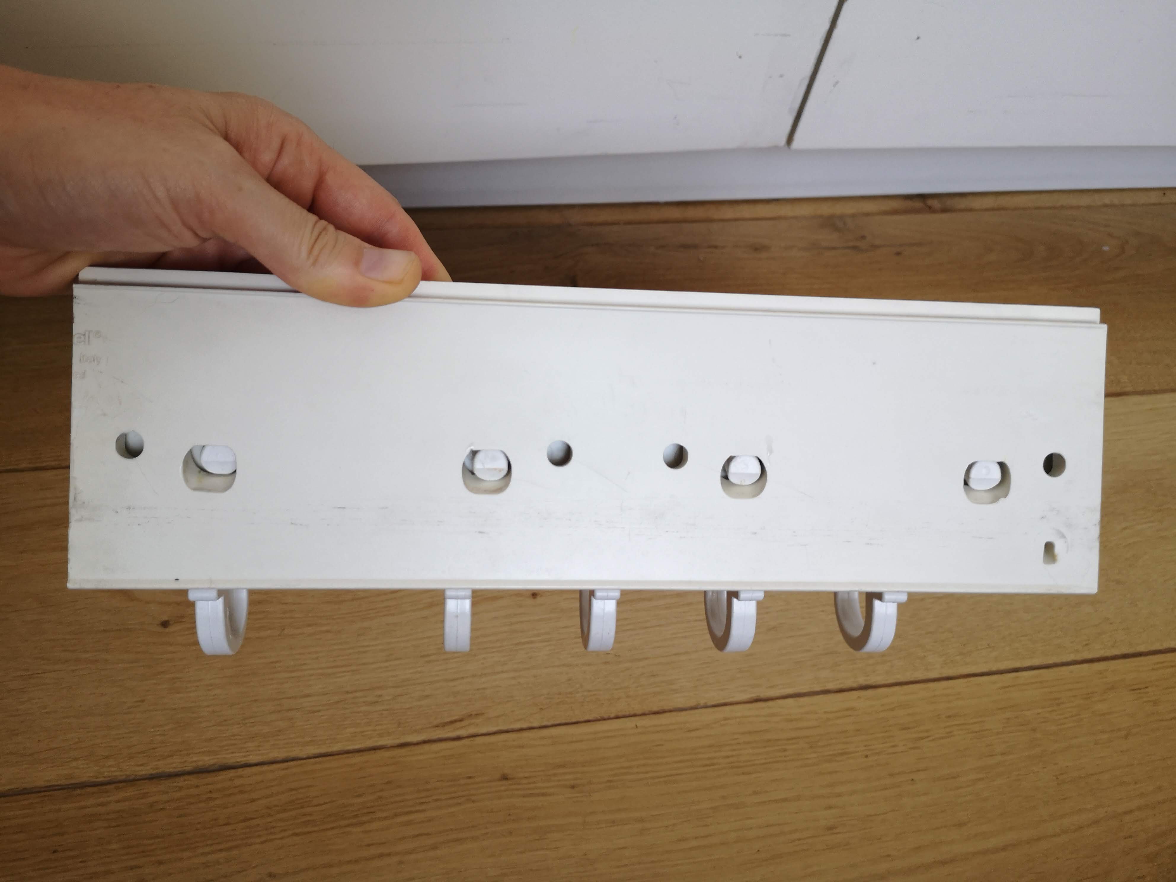 Wall coat rack 2 pads Kartell design vintage plastic white