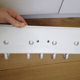 Wall coat rack 2 pads Kartell design vintage plastic white