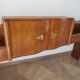 Headboard – console – sideboard – art deco – 2 doors – 2 niches in solid walnut e