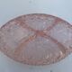 Aperitif servant in pink glass, embossed patterns, vintage