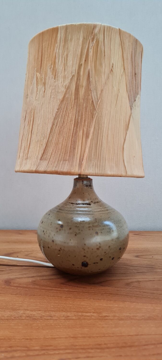 Table lamp in stoneware varnishes berengeville
