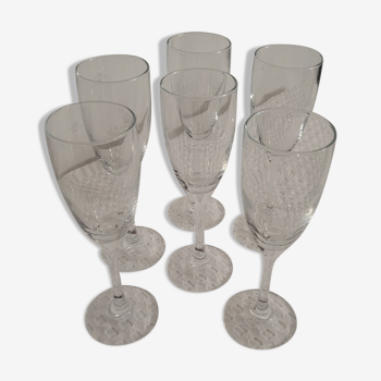 Set of 6 flutes Champagne Duval-Leroy