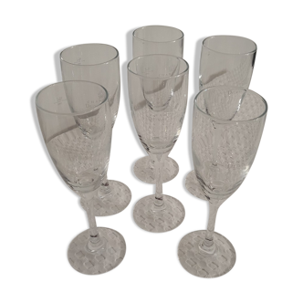 Set of 6 flutes Champagne Duval-Leroy