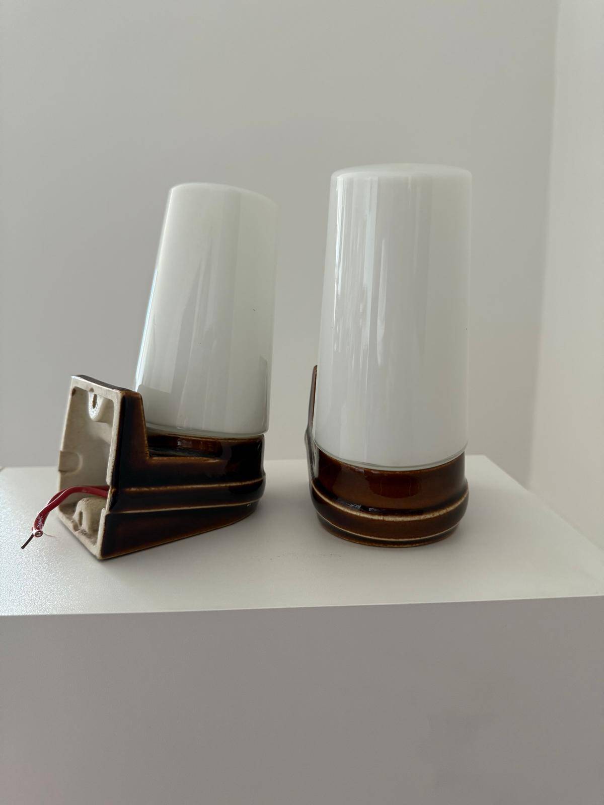 Pair of vintage ceramic wall lights by Sigvard Bernadotte