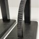 Pair of bookends in black lacquered steel design 60s