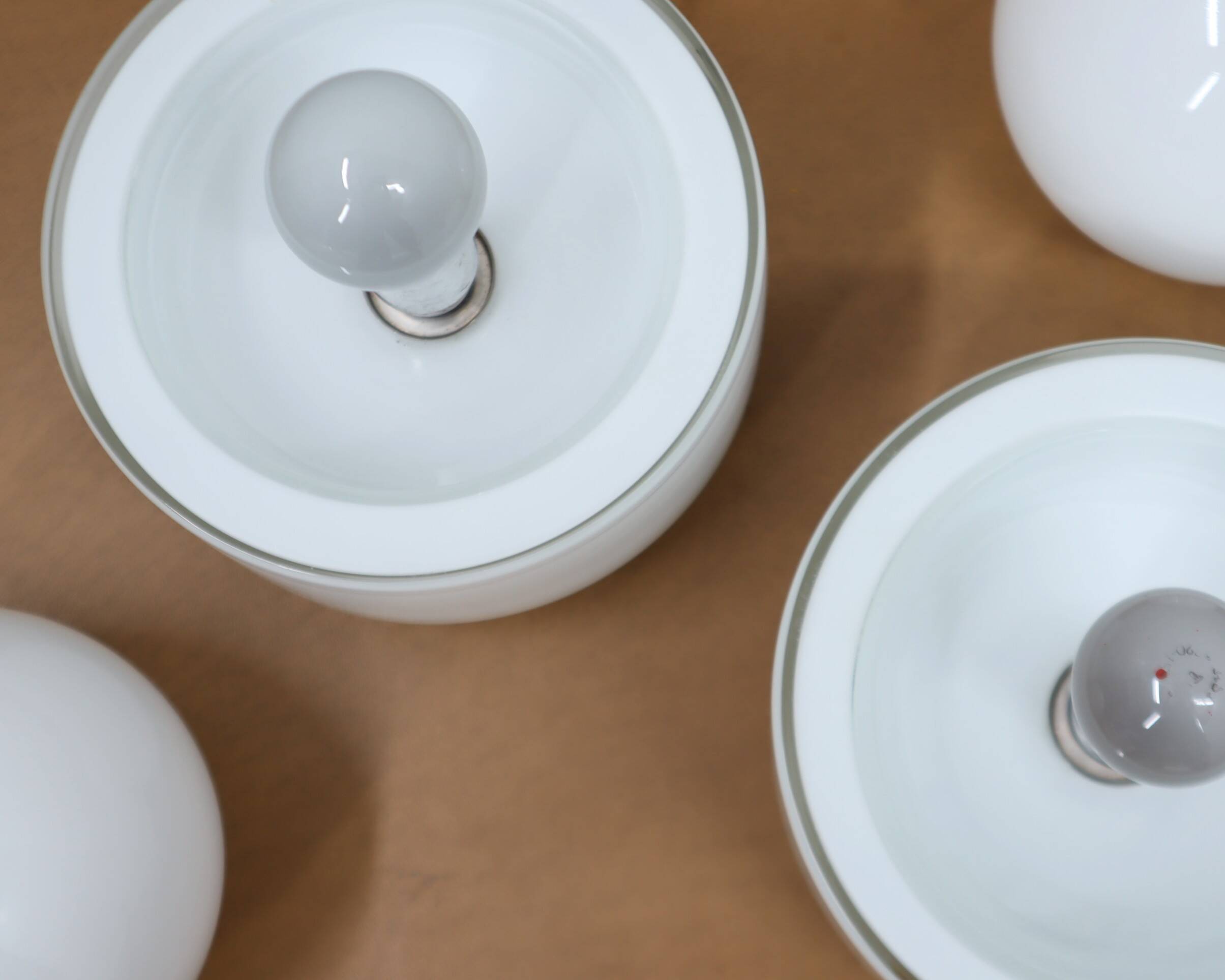 Paire de lampes de table en verre de Murano VISTOSI des années 1960