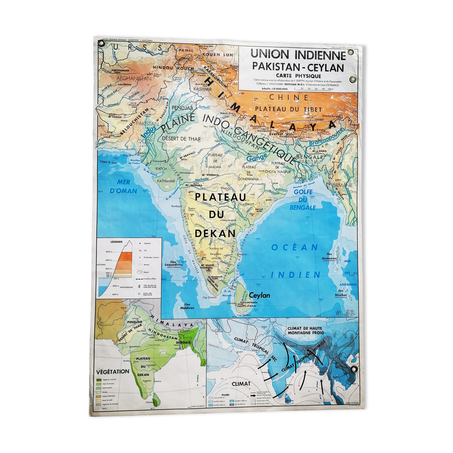 Old MDI card Indian Union Pakistan Ceylon/Japan Economy