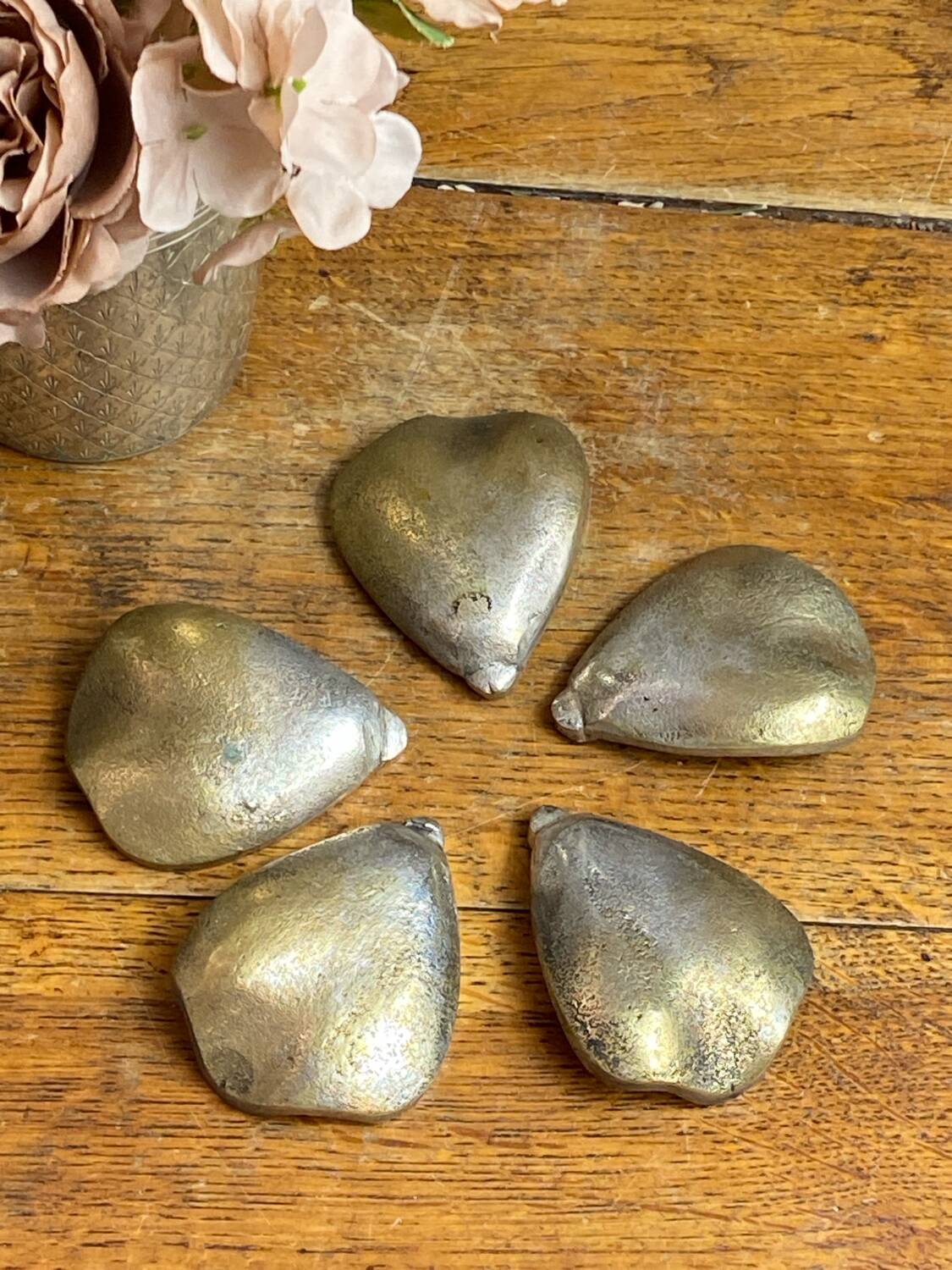 Bougeoir fleur en bronze, pétales amovibles