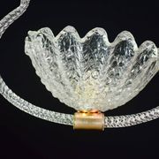 Charming Art Deco Barovier & Toso pendant light chandelier Murano glass, 1950s
