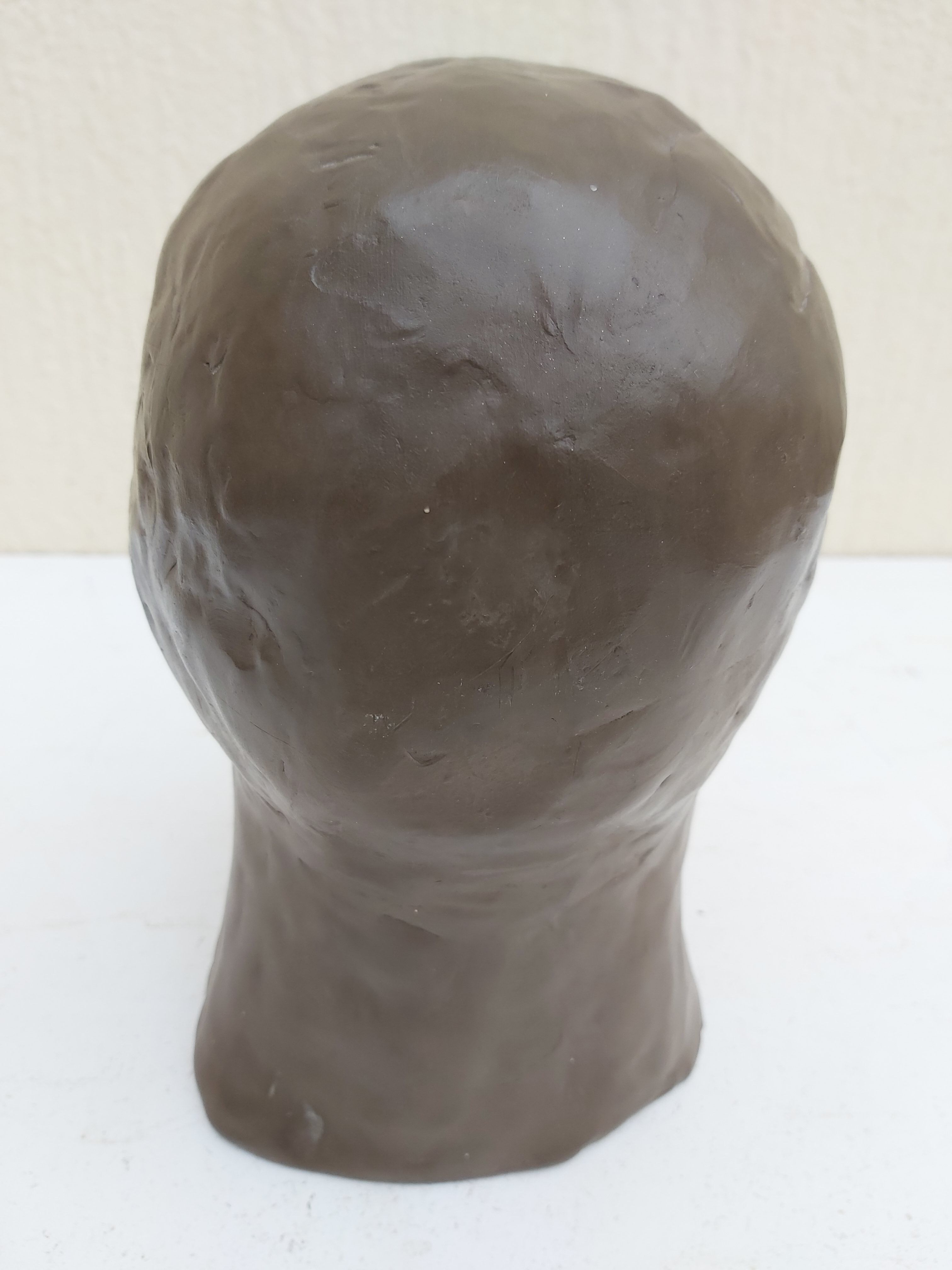 Buste tête homme terre cuite