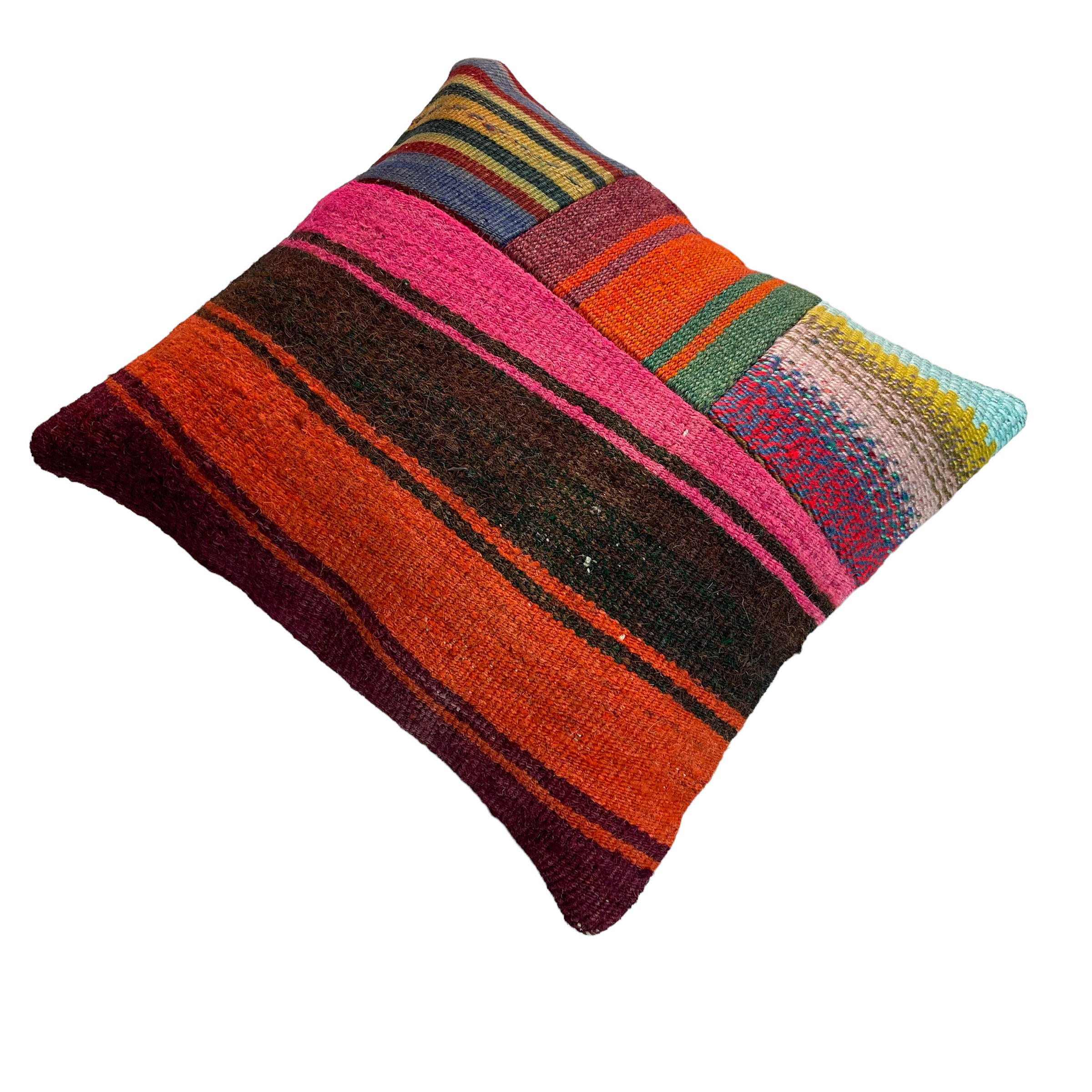 Vintage turkish kilim cushion cover 40 x 40 cm