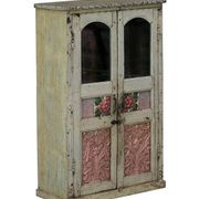 Vitrine armoire buffet vitre bois vieux teck patine d'origine