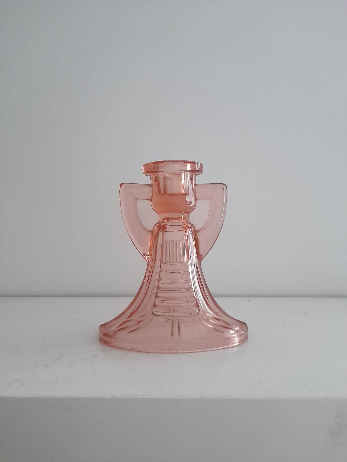 Bougeoir rose Victoria Art Déco Luxval