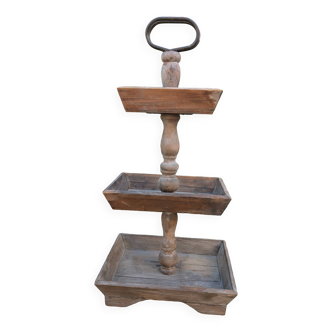 Vintage wooden display stand 3 floors