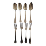 Set of 4 forks and 4 soup spoons