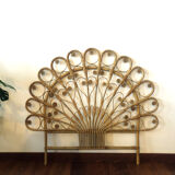 Peacock rattan bedhead