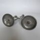Vintage Modernist Triple Aluminum Candlestick Holder