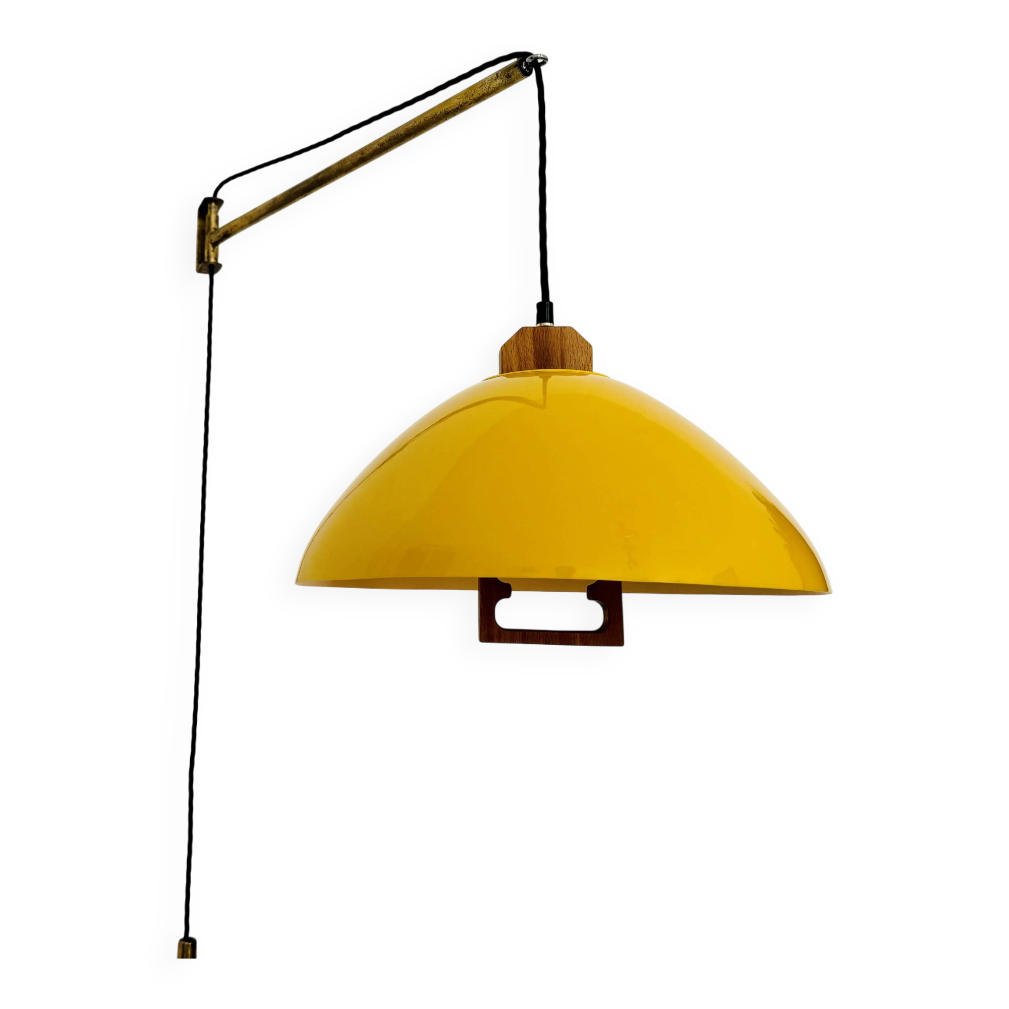 Large Adjustable Brass Wall Lamp