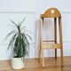 Elegant and tall wooden stool by Baumann