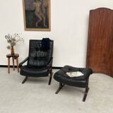 2 "Siesta" armchairs with their ottomans by Ingmar Relling, circa 1970