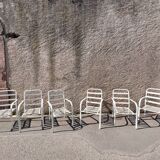 Stackable Garden Armchairs with Elastic Ropes, 1970s, Set of 6