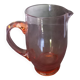 Pichet vintage en verre rose