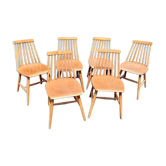 6 chaises Ikea vintage modèle Stockholm années 1960
