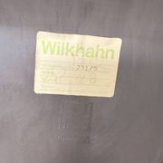 Pair of vintage chairs model 231/5 in orange fabric and aluminium by Wilkhahn.