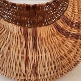 Old banana basket with wicker two colors
