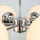 Space-age Italian Sputnik Chrome & Opaline Chandelier, 1970s