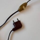 Turned wooden table lamp