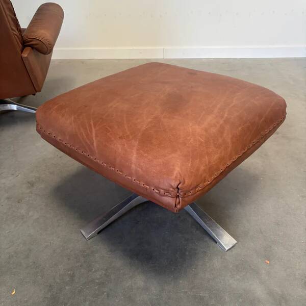 Vintage De Sede DS31 lounge chair with ottoman, 1970s