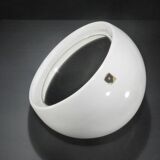 Space Age Ball Shaped Weighted White Ceramic Table Mirror