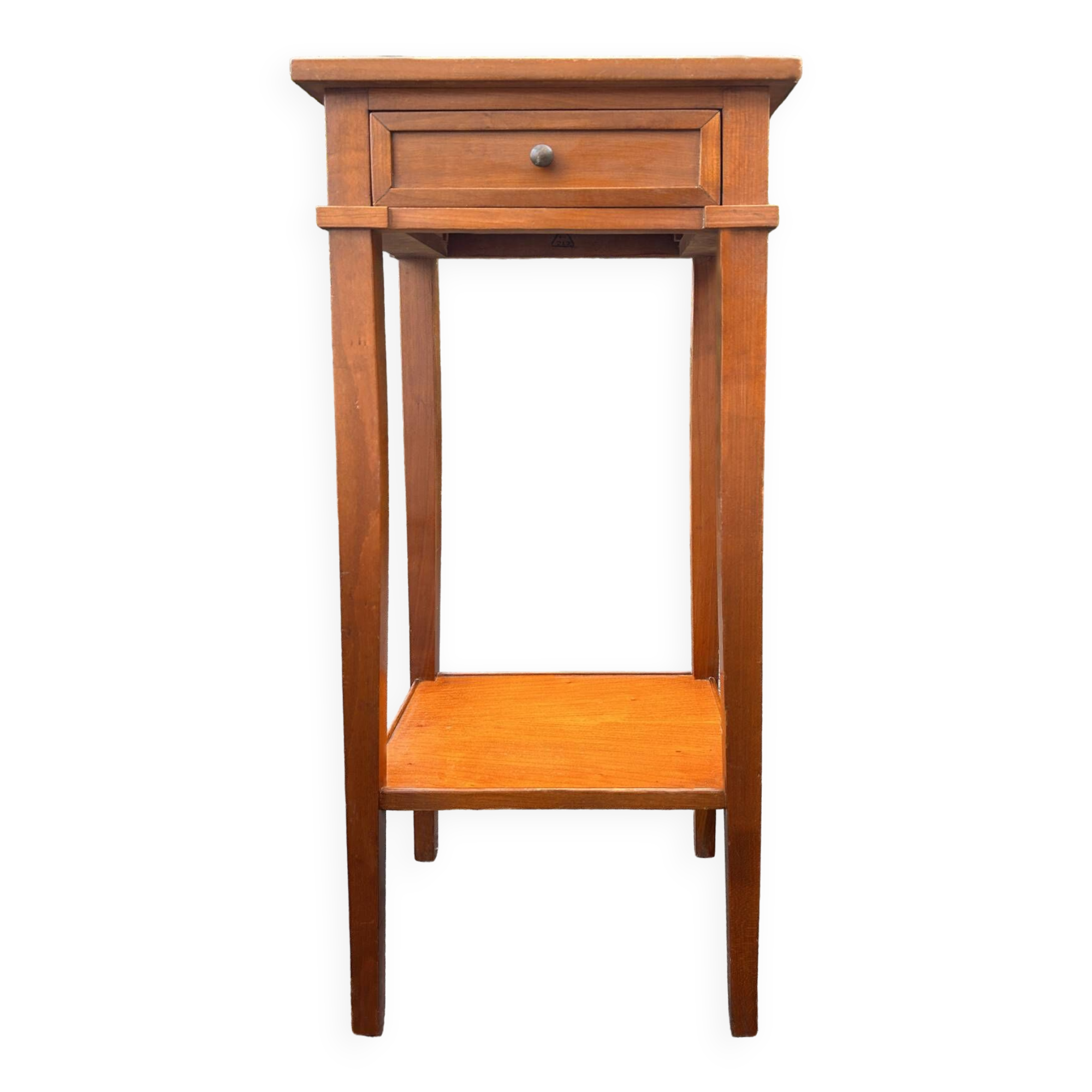 Cherry wood bedside table, vintage, 60s